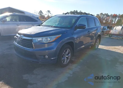 2015 Toyota Highlander Xle V6 from USA, damaged, VIN 5TDJKRFH6FS164911